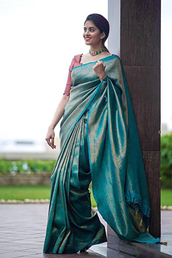 Royal Red Silk Saree | Latest Kurti Designs